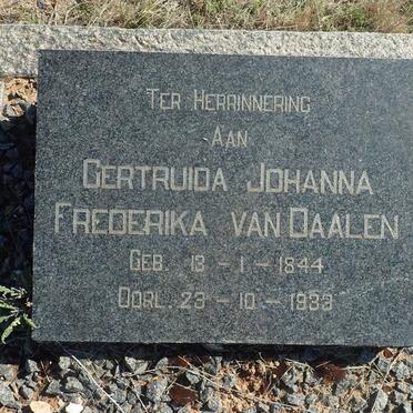 DAALEN Gertruida Johanna Frederika, van 1844-1933