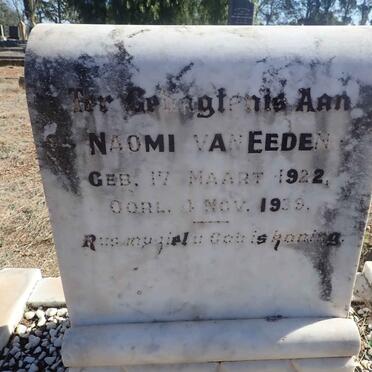 EEDEN Naomi, van 1922-1939