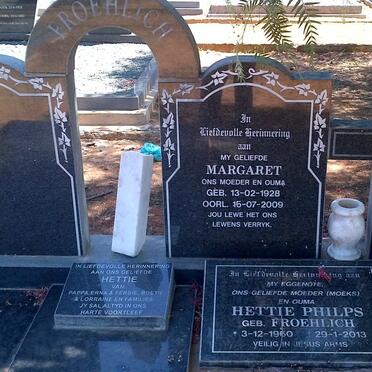 FROEHLICH Margaret 1928-2009 :: Hettie PHILPS nee FROELICH 1960-2013
