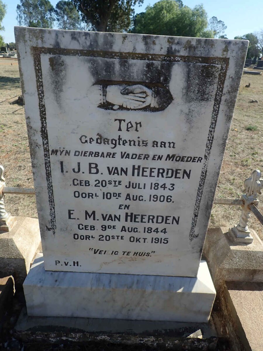 HEERDEN I.J.B., van 1843-1906 &amp; E.M. 1844-1915