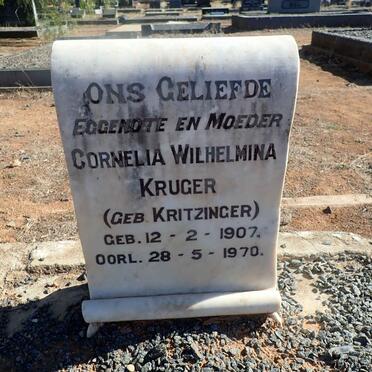KRUGER Cornelia Wilhelmina nee KRITZINGER 1907-1970