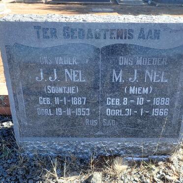 NEL J.J. 1887-1953 &amp; M.J. 1888-1966