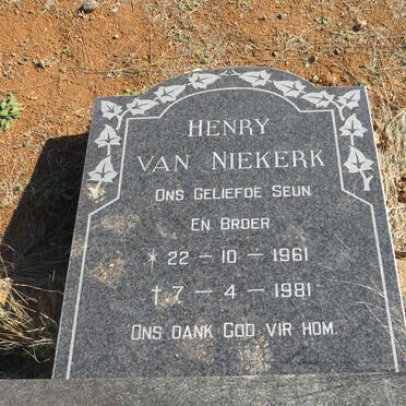 NIEKERK Henry, van 1961-1981