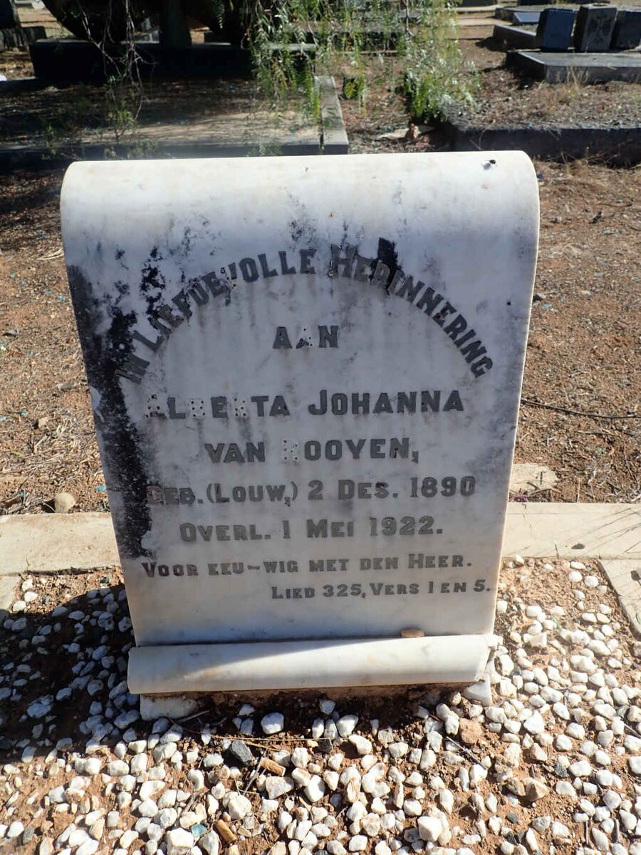 ROOYEN Alberta Johanna, van nee LOUW 1890-1922