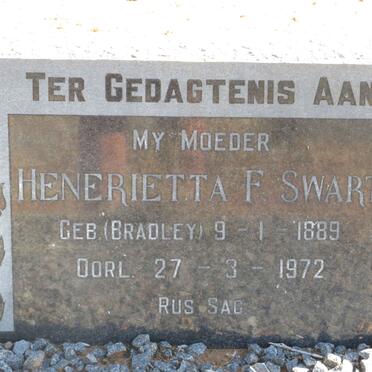 SWART Henrietta F. nee BRADLEY 1889-1972