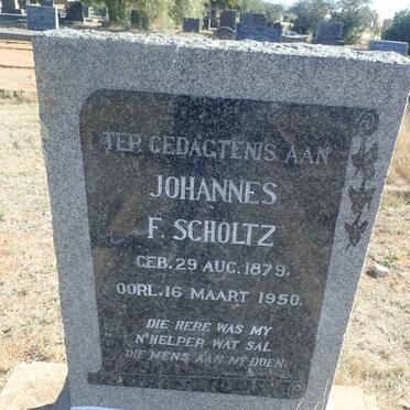 SCHOLTZ Johannes F. 1879-1950
