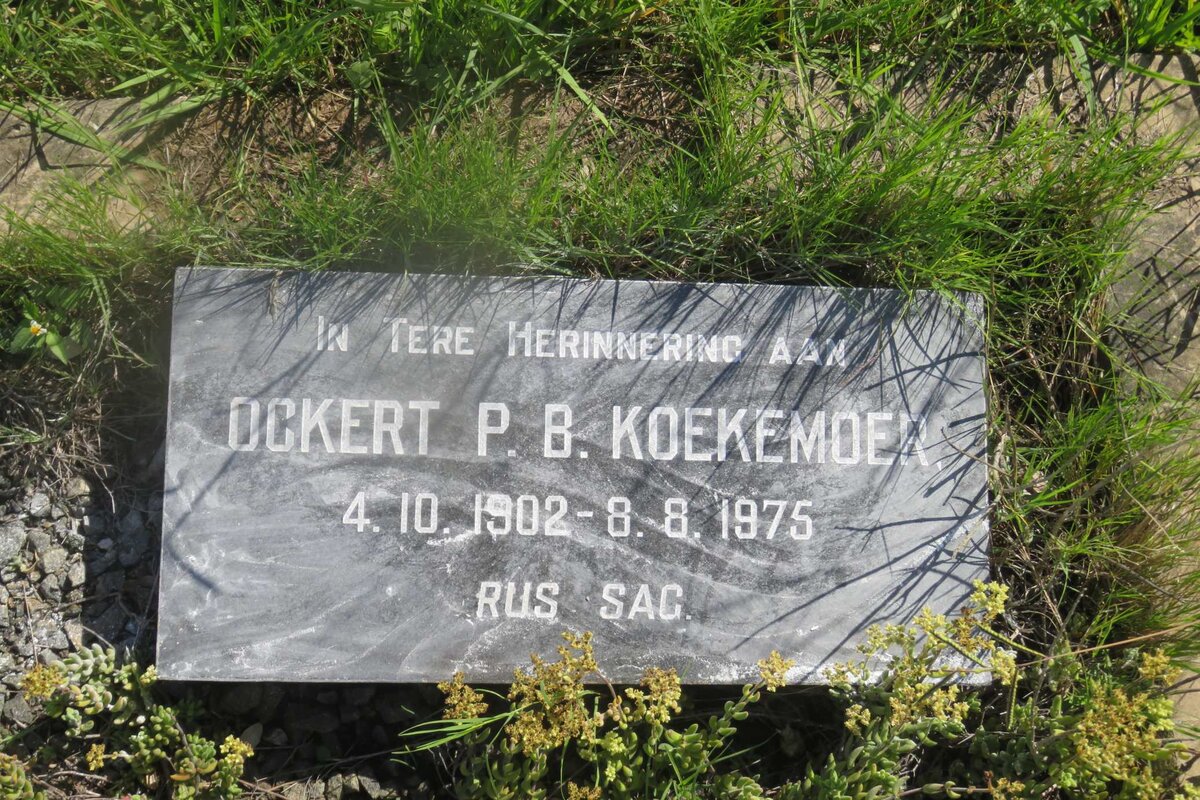 KOEKEMOER Ockert P.B. 1902-1975