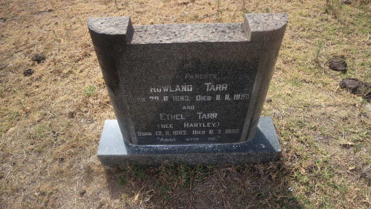 TARR Rowland 1883-1950 &amp; Ethel HARTLEY 1882-1950