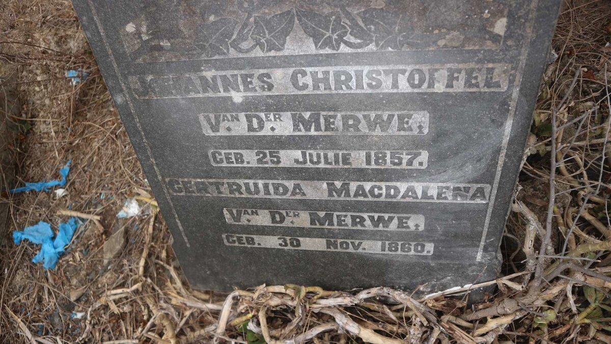 MERWE Johannes Christoffel, van der 1857- &amp; Gertruida Magdalena 1860-