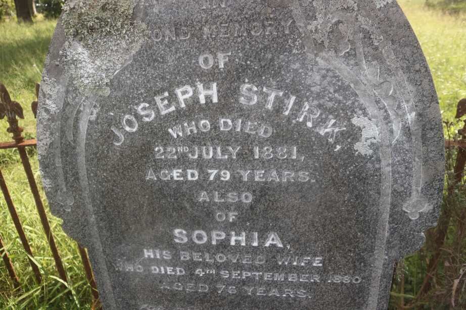 STIRK Joseph -1881 &amp; Sophia -1880