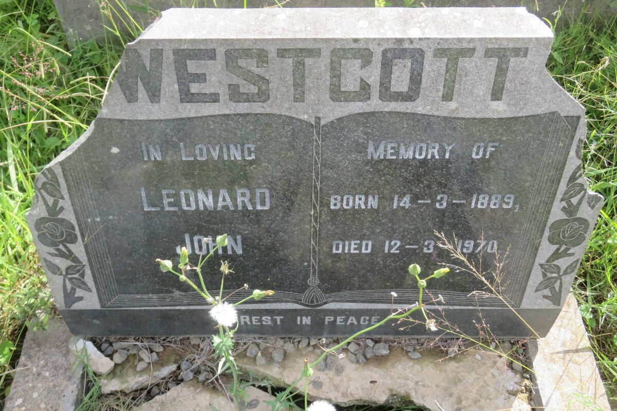 WESTCOTT Leonard John 1889-1970