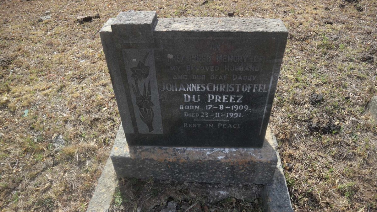 PREEZ Johannes Christoffel, du 1909-1951