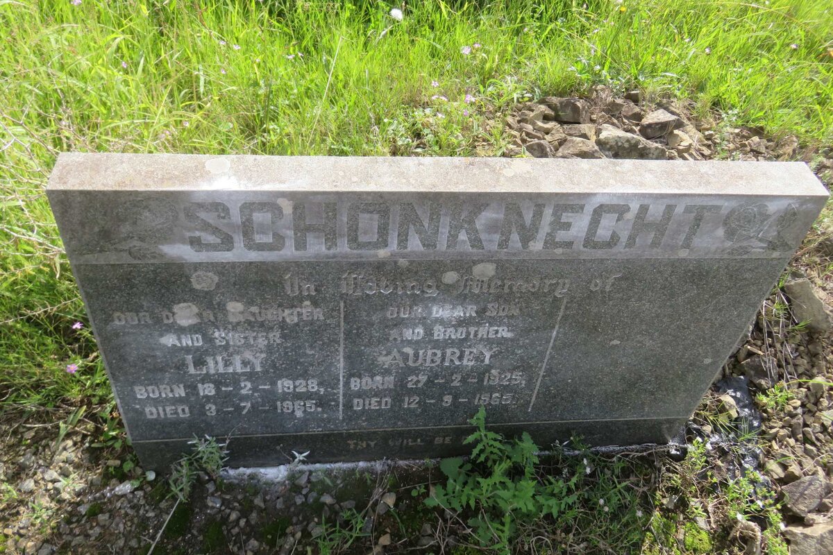 SCHONKNECHT Aubrey 1925-1965 :: SCHONKNECHT Lilly 1928-1965