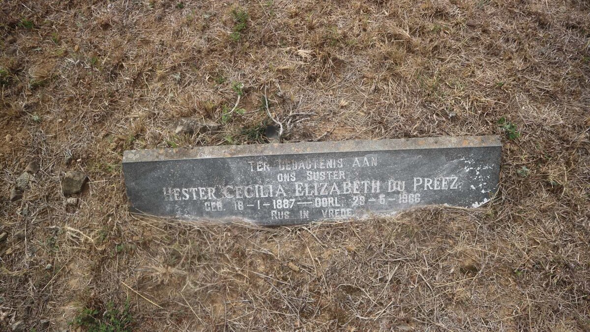 PREEZ Hester Cecilia Elizabeth, du 1887-1966