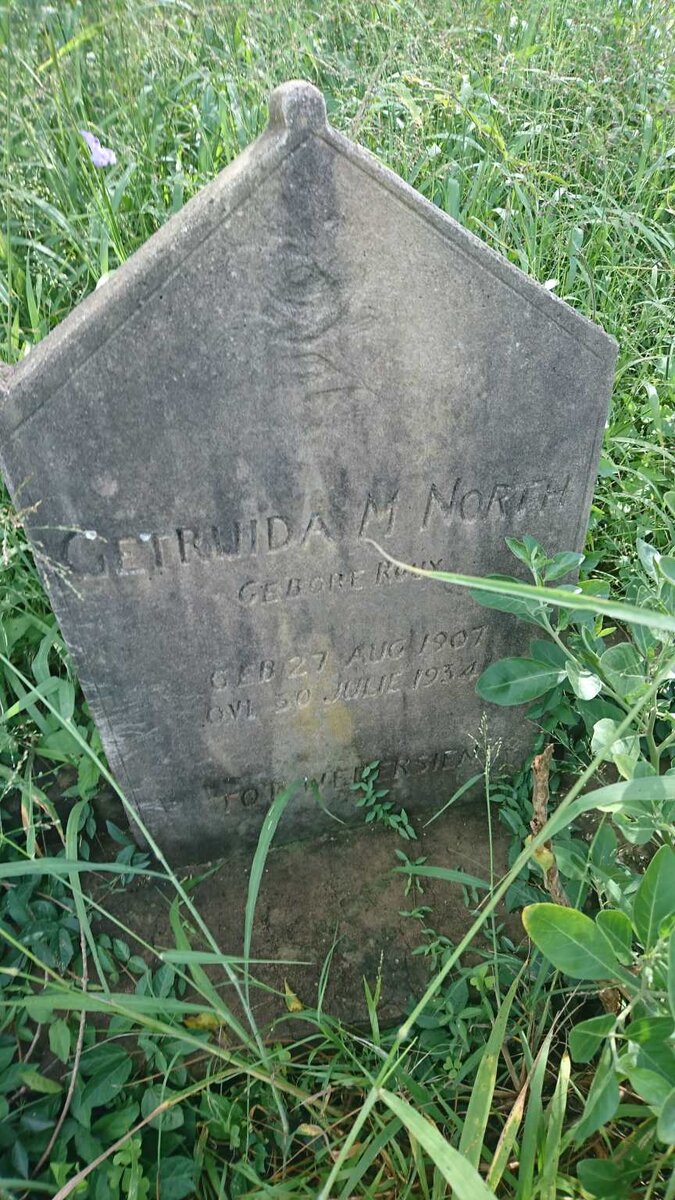 NORTH Gertruida M. nee ROUX 1907-1934