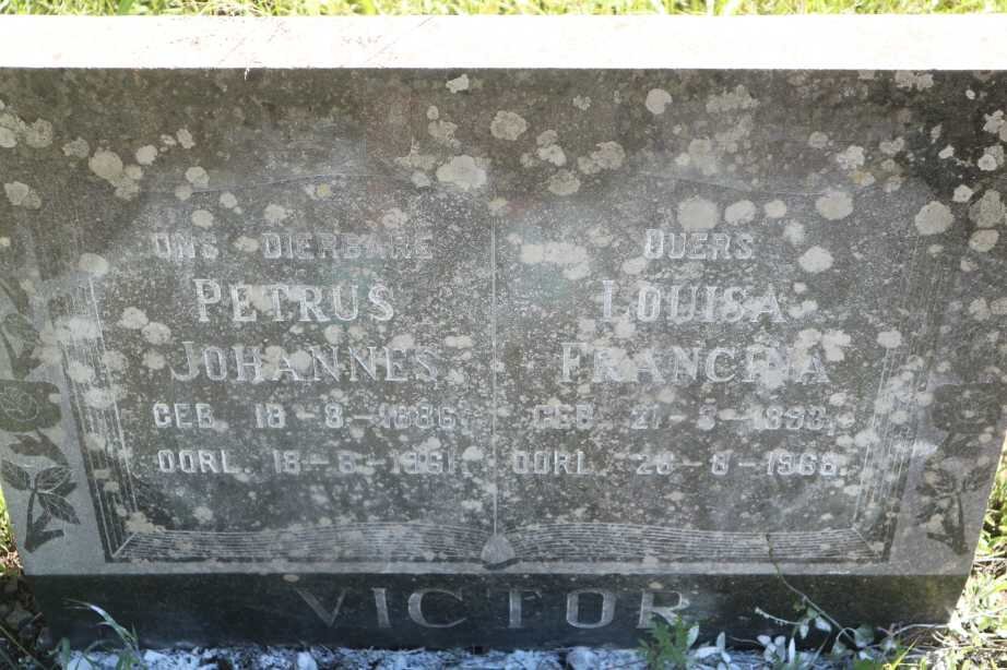 VICTOR Petrus Johannes 1886-1961 &amp; Louisa Francina 1893-1968