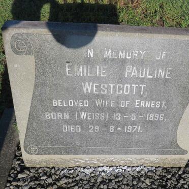 WESTCOTT Emilie Pauline nee WEISS 1896-1971