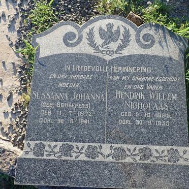 GOOSEN Hendrik Willem Nicholaas 1865-1955 &amp; Sussanna Johanna SCHEEPERS 1872-1961