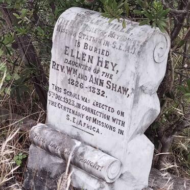 SHAW Ellen Hey 1826-1832