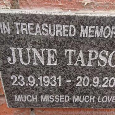 TAPSON June 1931-2012