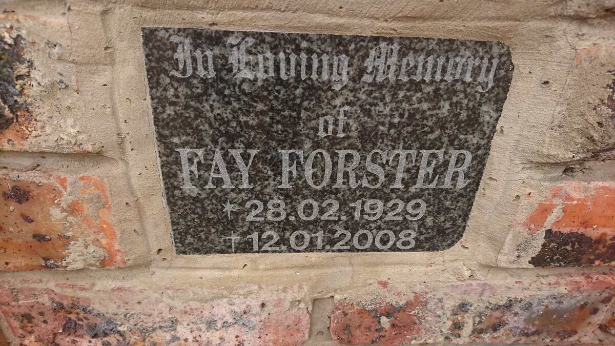 FORSTER Fay 1929-2008