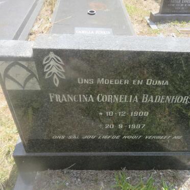 BADENHORST Francina Cornelia 1900-1987