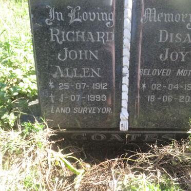 COATES Richard John Allen 1912-1993 &amp; Disa Joy 1914-2002