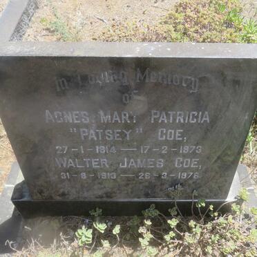 COE Walter James 1913-1978 &amp; Agnes Mary Patricia 1914-1973