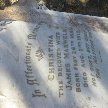 MAXWELL Christina 1883-1912