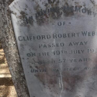 WEBBER Clifford Robert -1933