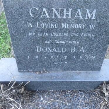 CANHAM Donald B.A. 1917-1994