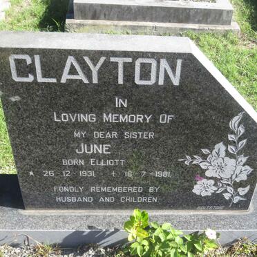 CLAYTON June nee ELLIOTT 1931-1981