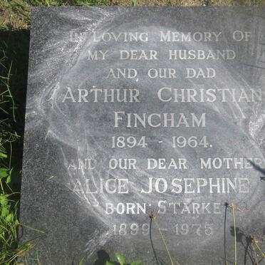 FINCHAM Arthur Christian 1894-1964 &amp; Alice Josephine STARKE 1899-1975