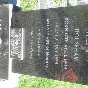 HOUSEHAM Norman Victor 1897-1981 &amp; Ethel Lily 1904-1978