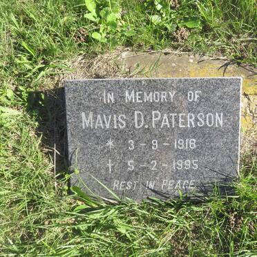 PATERSON Mavis D. 1918-1995
