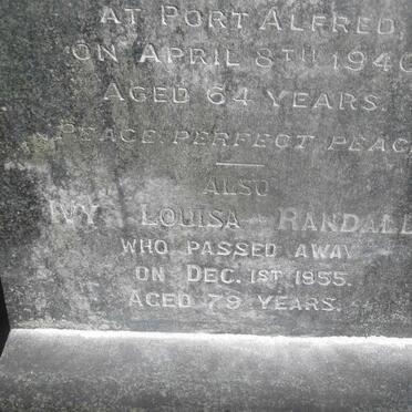 RANDALL Herbert Wallis -1940 &amp; Louisa -1955