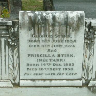 STIRK George 1834-1924 &amp; Priscilla TARR 1853-1938