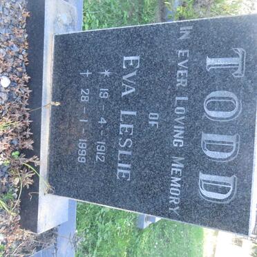 TODD Eva Leslie 1912-1999
