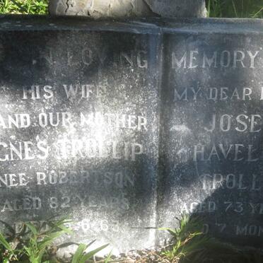 TROLLIP Joseph Havelock &amp; Agnes ROBERTSON -1963