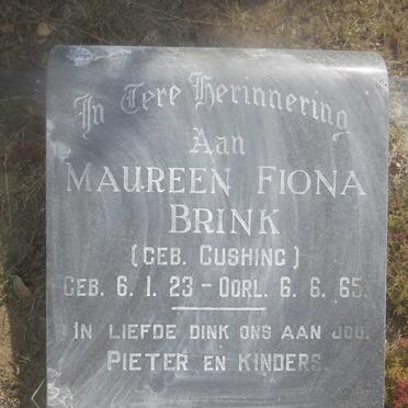 BRINK Maureen Fiona nee CUSHING 1923-1965