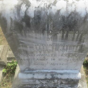 COOKE Sarah Ann, BRAITHWAITE -1947