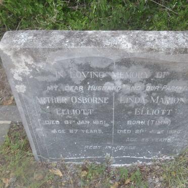 ELLIOTT Arthur Osborne -1951 &amp; Linda Marion TIMM -1920