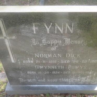FYNN Norman Dick 1916-1980 &amp; Gwynneth Powes 1924-1985