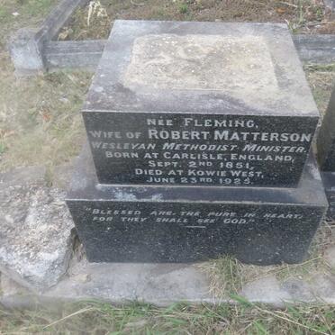 MATTERSON Emma nee FLEMING 1851-1925