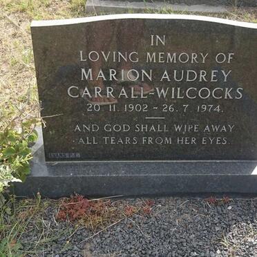 WILCOCKS Marion Audrey, CARRALL 1902-1974