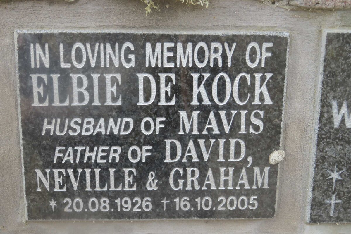 KOCK Elbie, de 1926-2005 