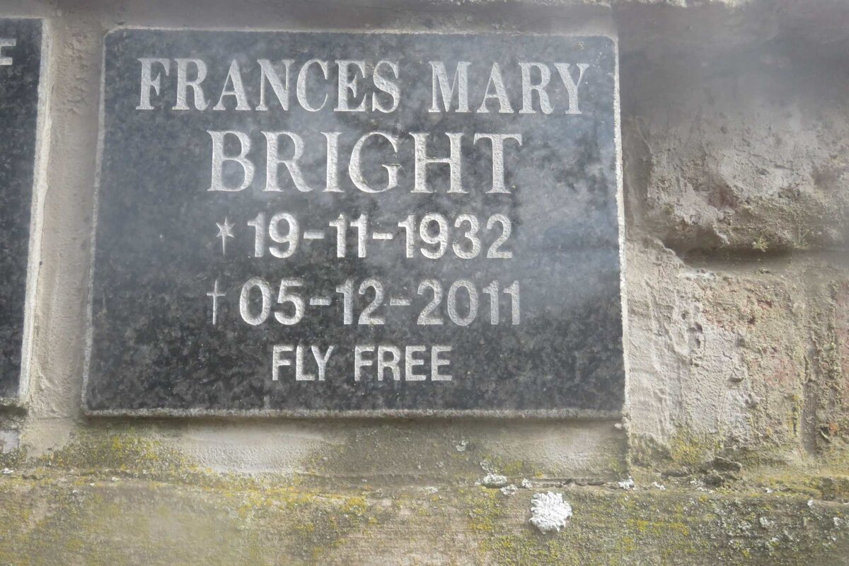 BRIGHT Frances Mary 1932-2011