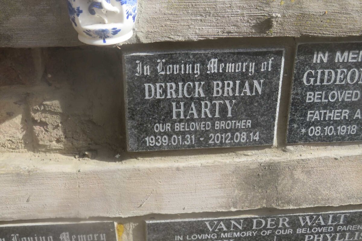 HARTY Derick Brian 1939-2012