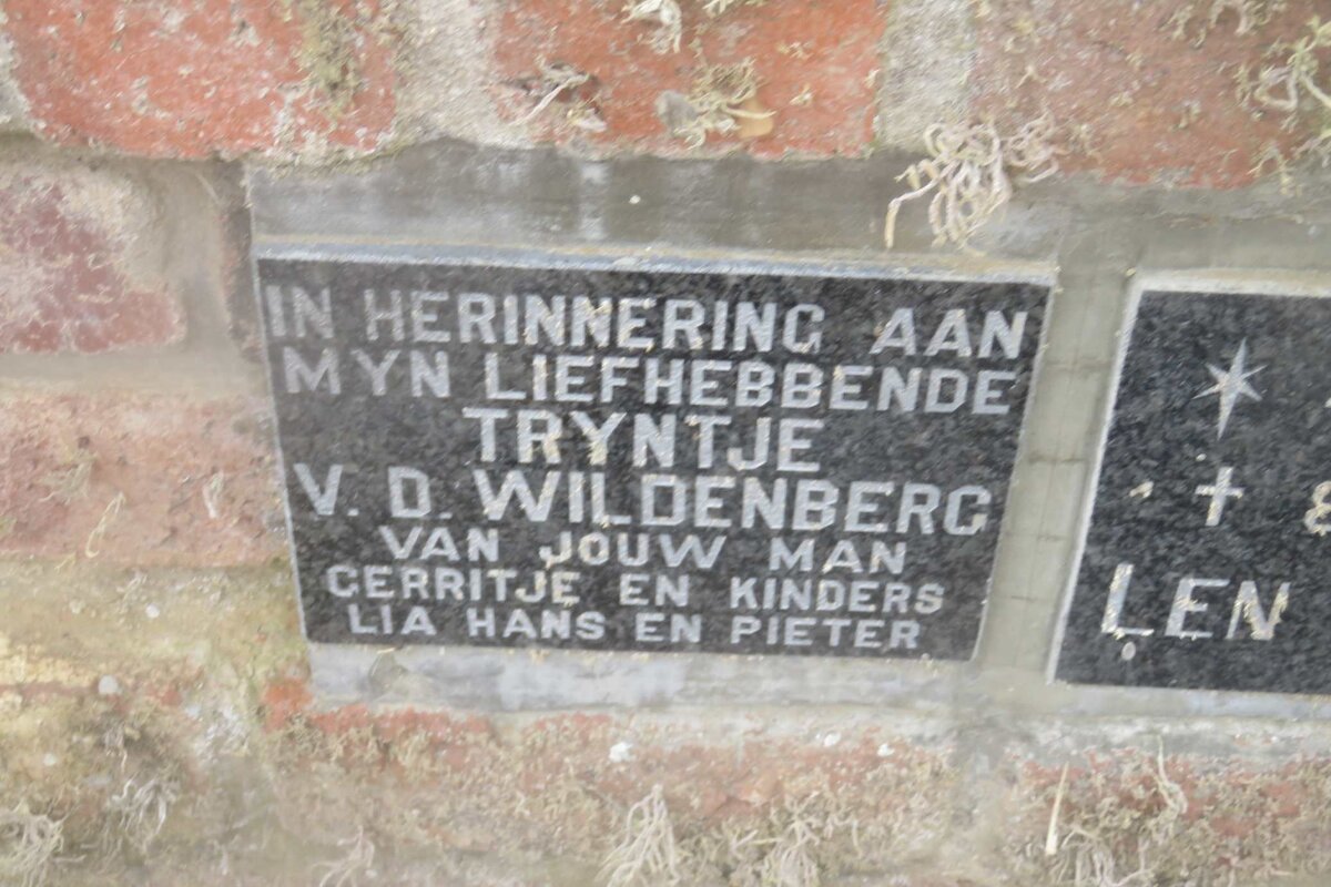 WILDENBERG Tryntje, v.d.