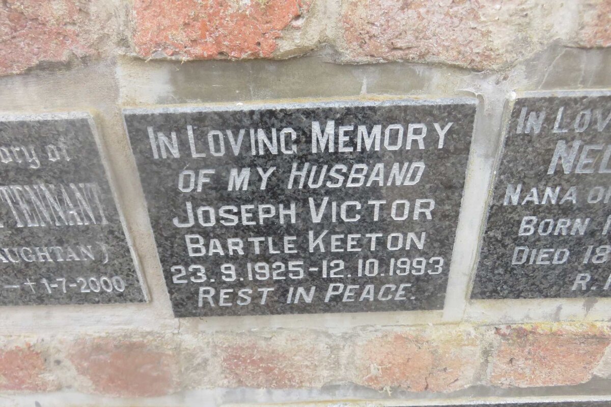 KEETON Joseph Victor Bartle 1925-1993